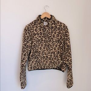Princess Polly cheetah print quarter zip